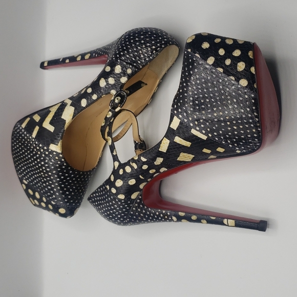 Christian Louboutin size 40 color black and white 100% AUTHENTIC - Picture 7 of 13